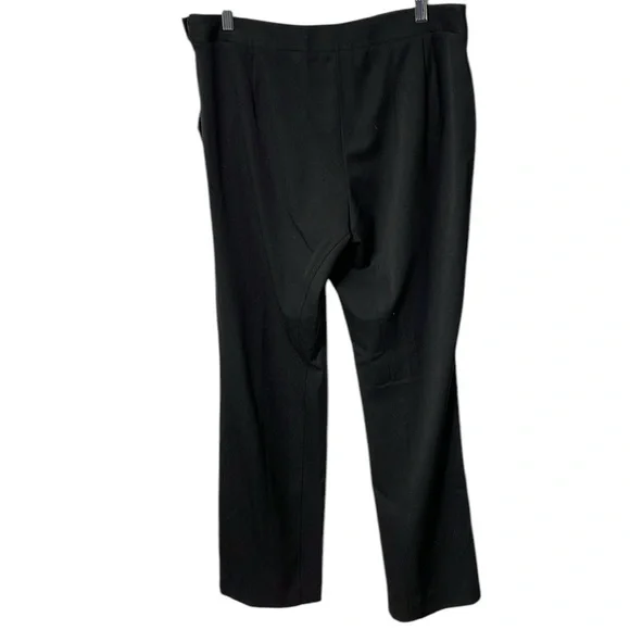 Etcetera Sailor Button Wide Leg Dress Pants SZ 10 Black